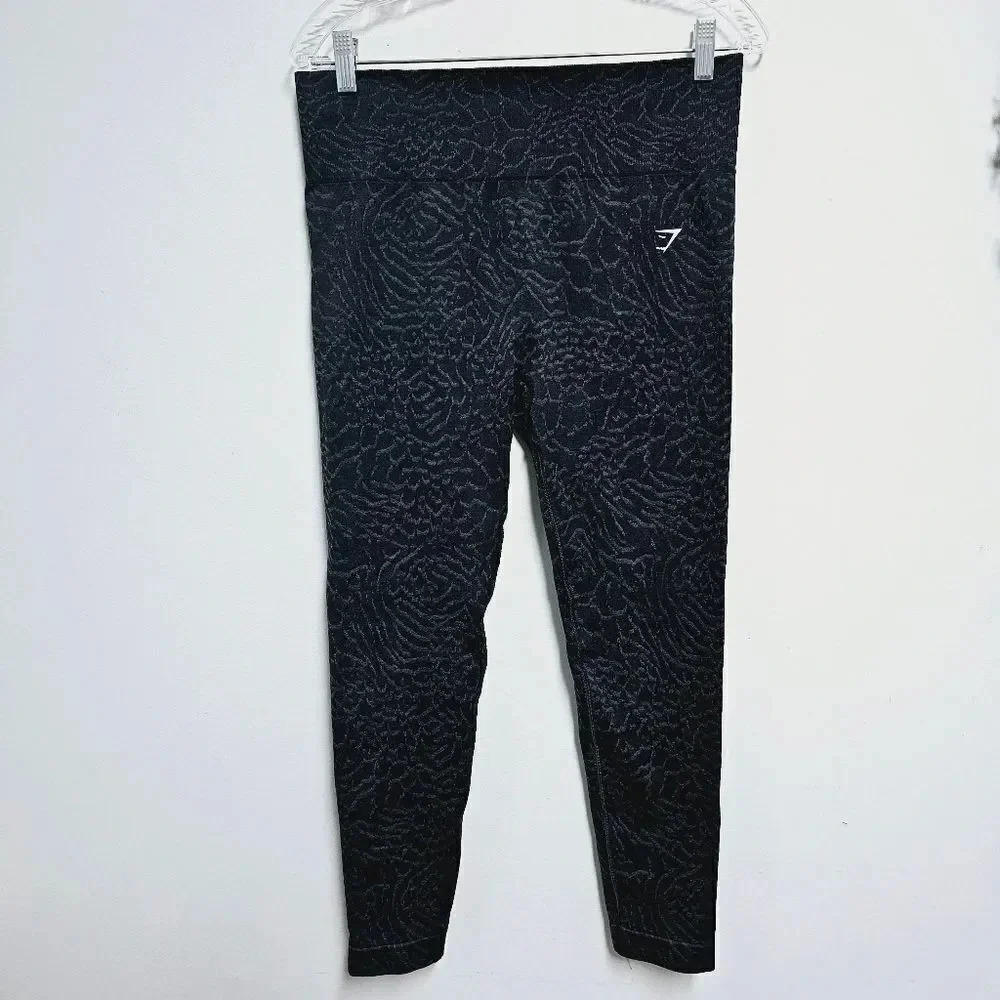 Gymshark grey print seamless leggings L - Picture 3 of 9